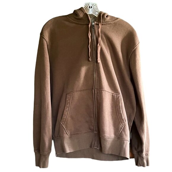 Old Navy Chocolate Brown Zipper Hooded Sweatshirt, Size S - Picture 10 of 10